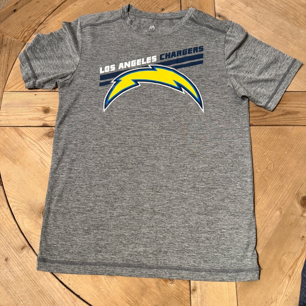 Majestic Los Angeles LA Chargers Heather Gray Performance Evolution Tee